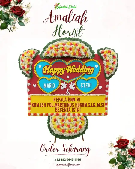 Papan Bunga Pernikahan Wado